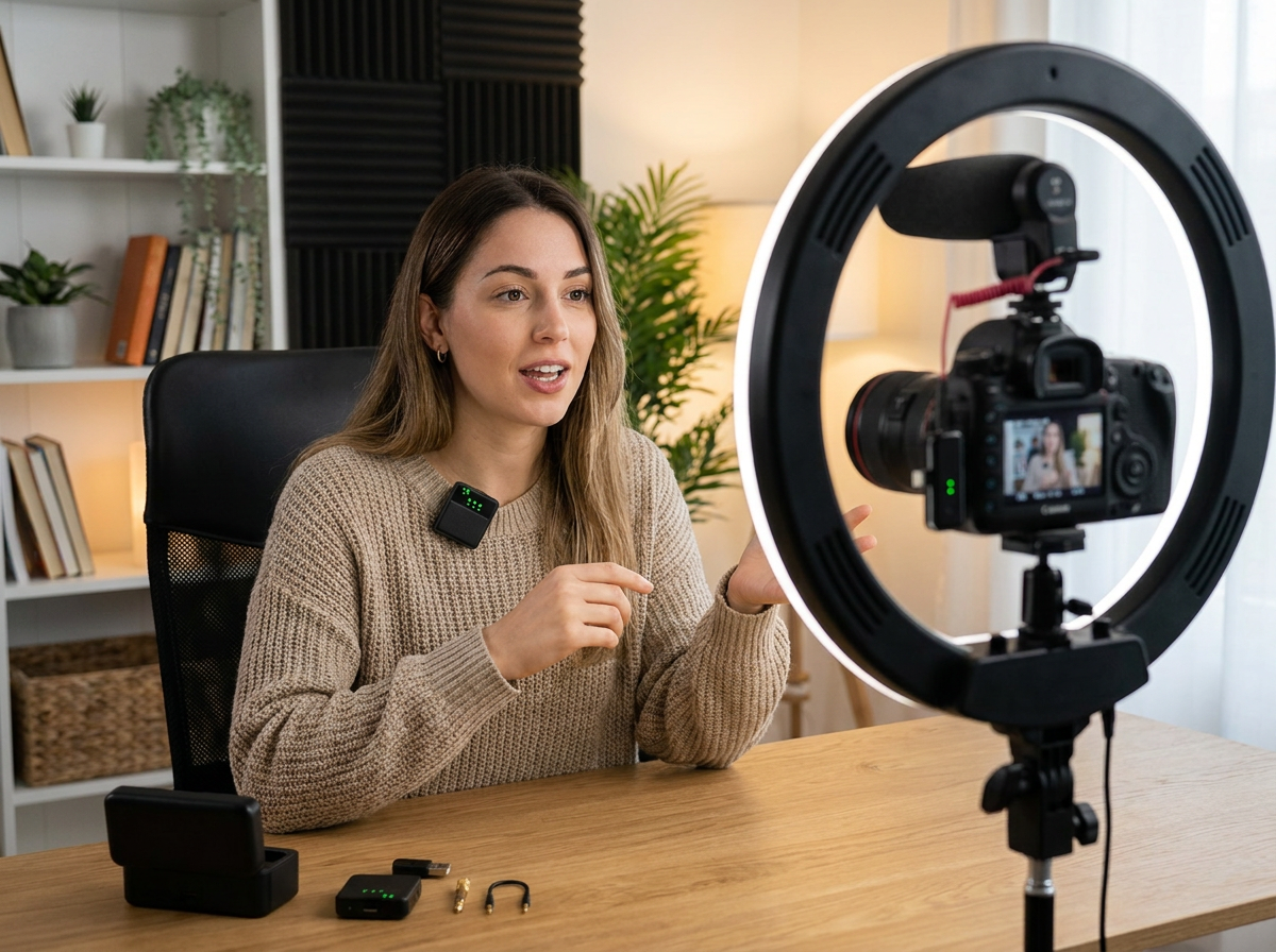 Wireless Bluetooth Lavalier Microphone lifestyle