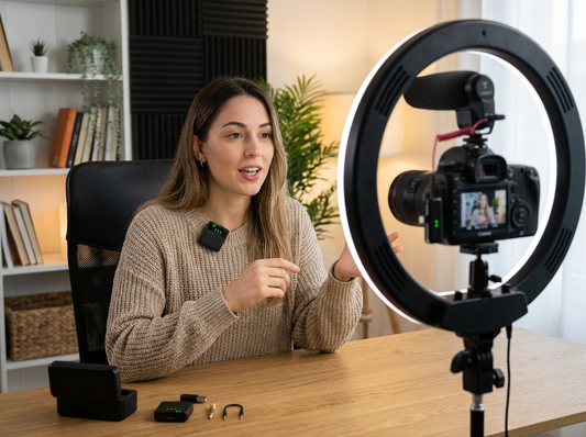 Wireless Bluetooth Lavalier Microphone lifestyle