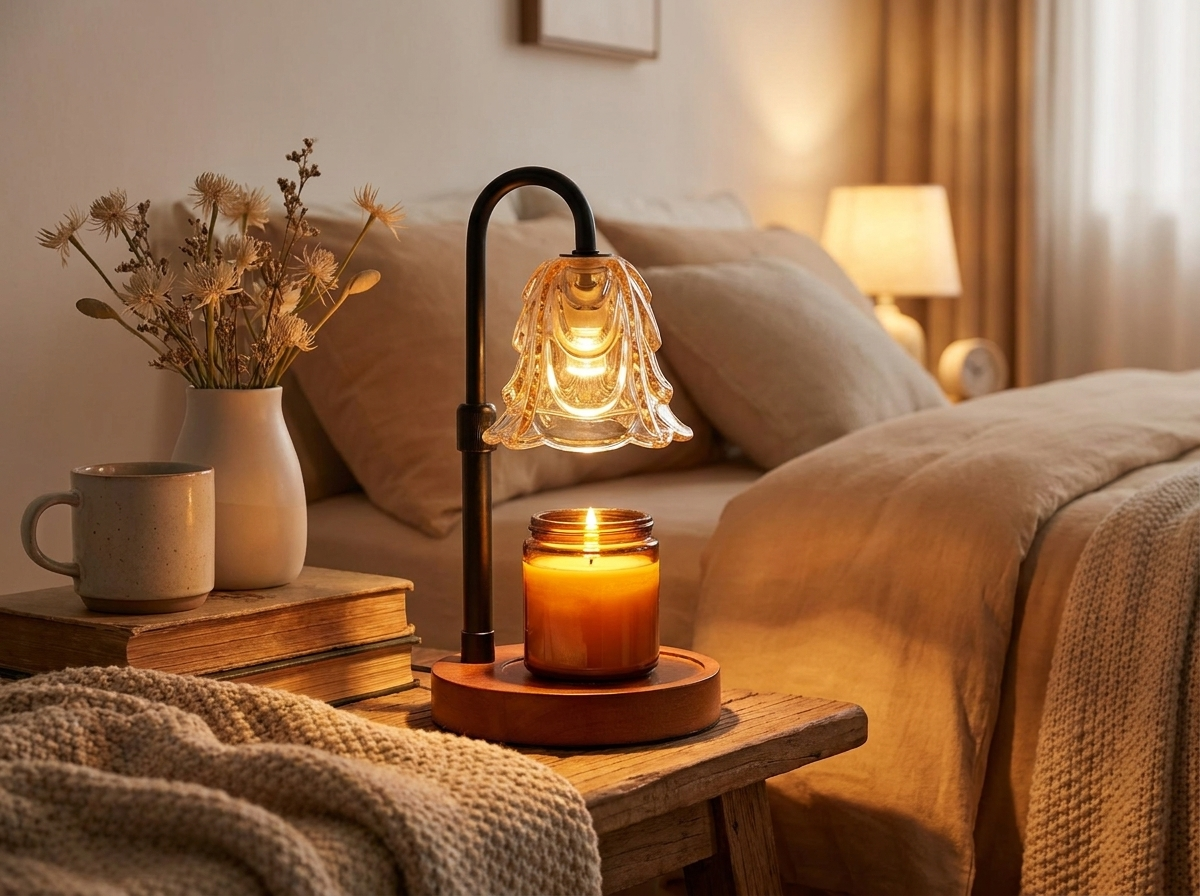 Flower Dimmable Candle Warmer Lamp lifestyle