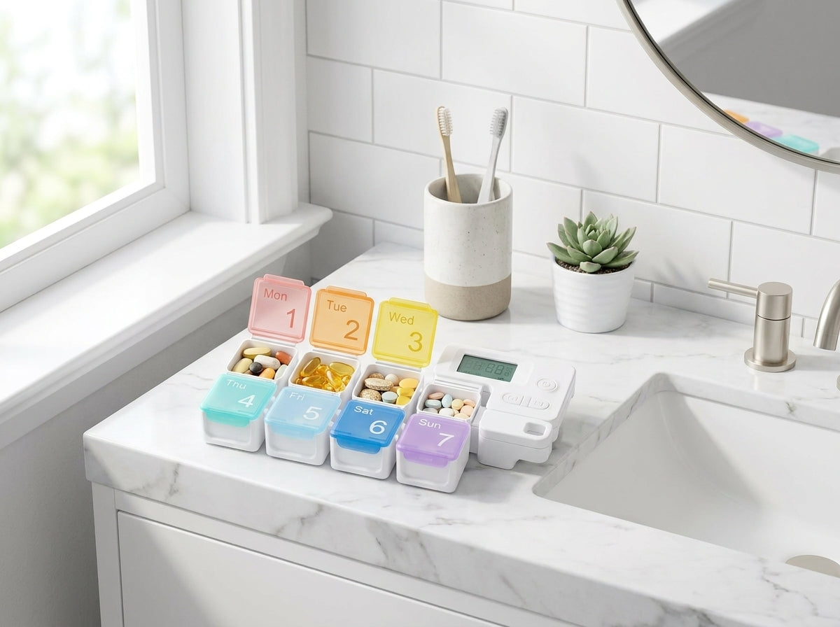 Smart Electronic Weekly Pill Organizer lifestyle