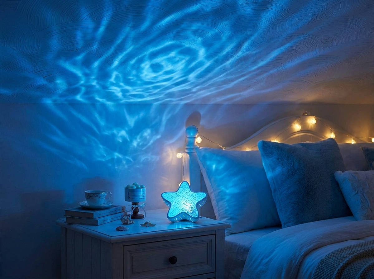 Starfish Ocean Wave Night Light Projector lifestyle