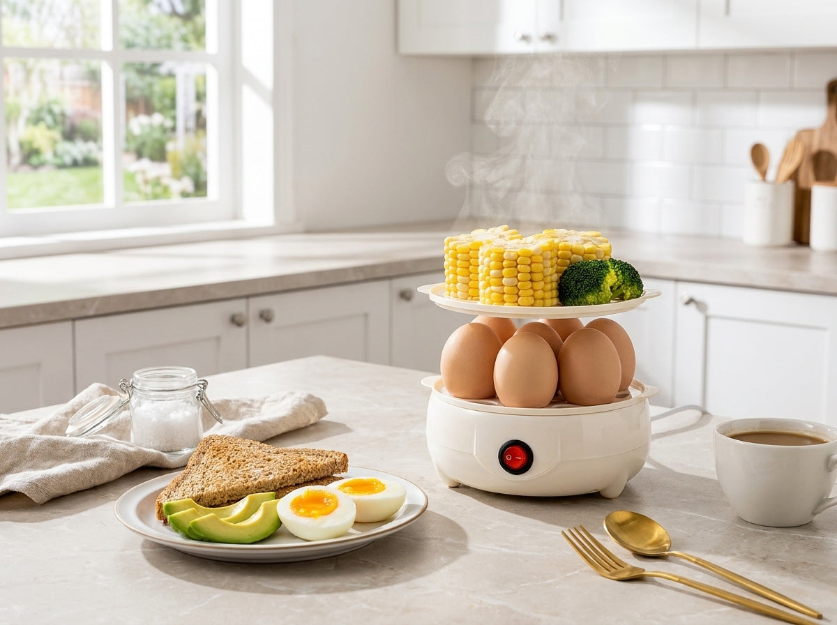 Double Layer Multifunctional Electric Egg Cooker lifestyle