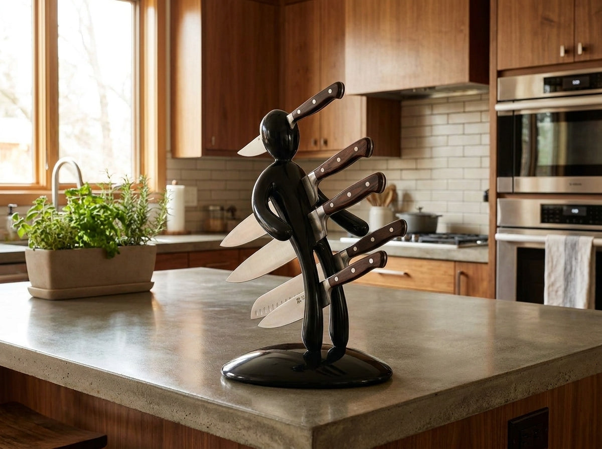 Creative Humanoid Kitchen Knife Holder Set lifestyle