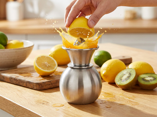 Stainless Steel Manual Lemon Juicer lifestyle