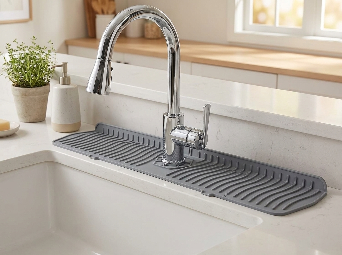 Silicone Kitchen Sink Splash Guard lifestyle