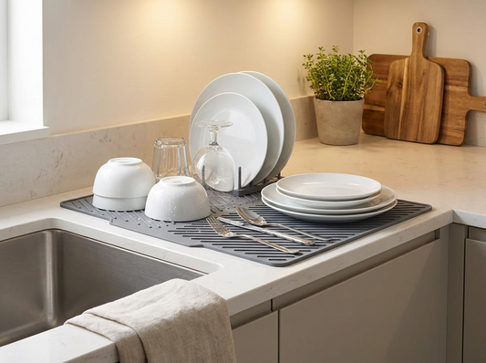 Silicone Countertop Dish Drying Mat lifestyle