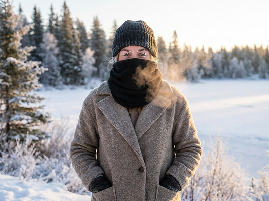 Merino Wool Face Mask and Winter Scarf lifestyle