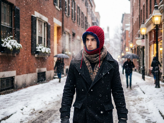 Winter Knit Hat Balaclava with Scarf lifestyle