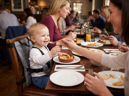 Compact Travel High Chair with Adjustable Harness lifestyle