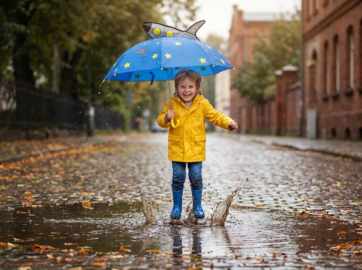 Rainbow Fun Kids Umbrella lifestyle