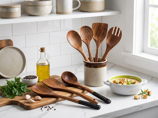 6pcs Wooden Utensils Set lifestyle