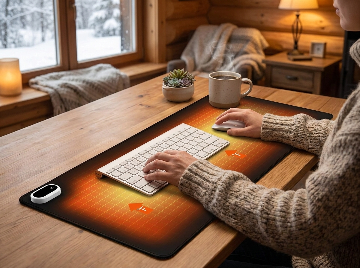 Heated Desk and Mouse Pad lifestyle