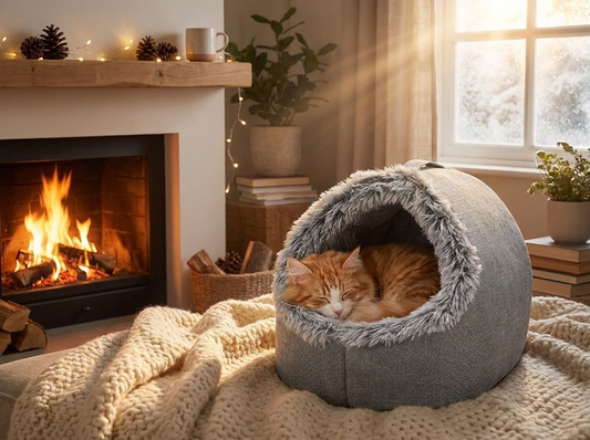 Winter Cat Bed lifestyle