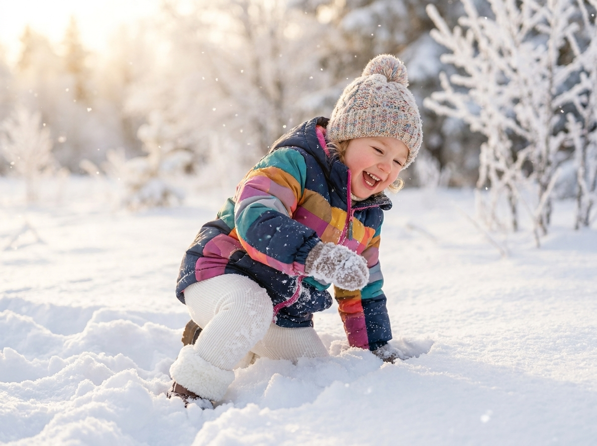 Kids Winter Fleece Lined Leggings lifestyle