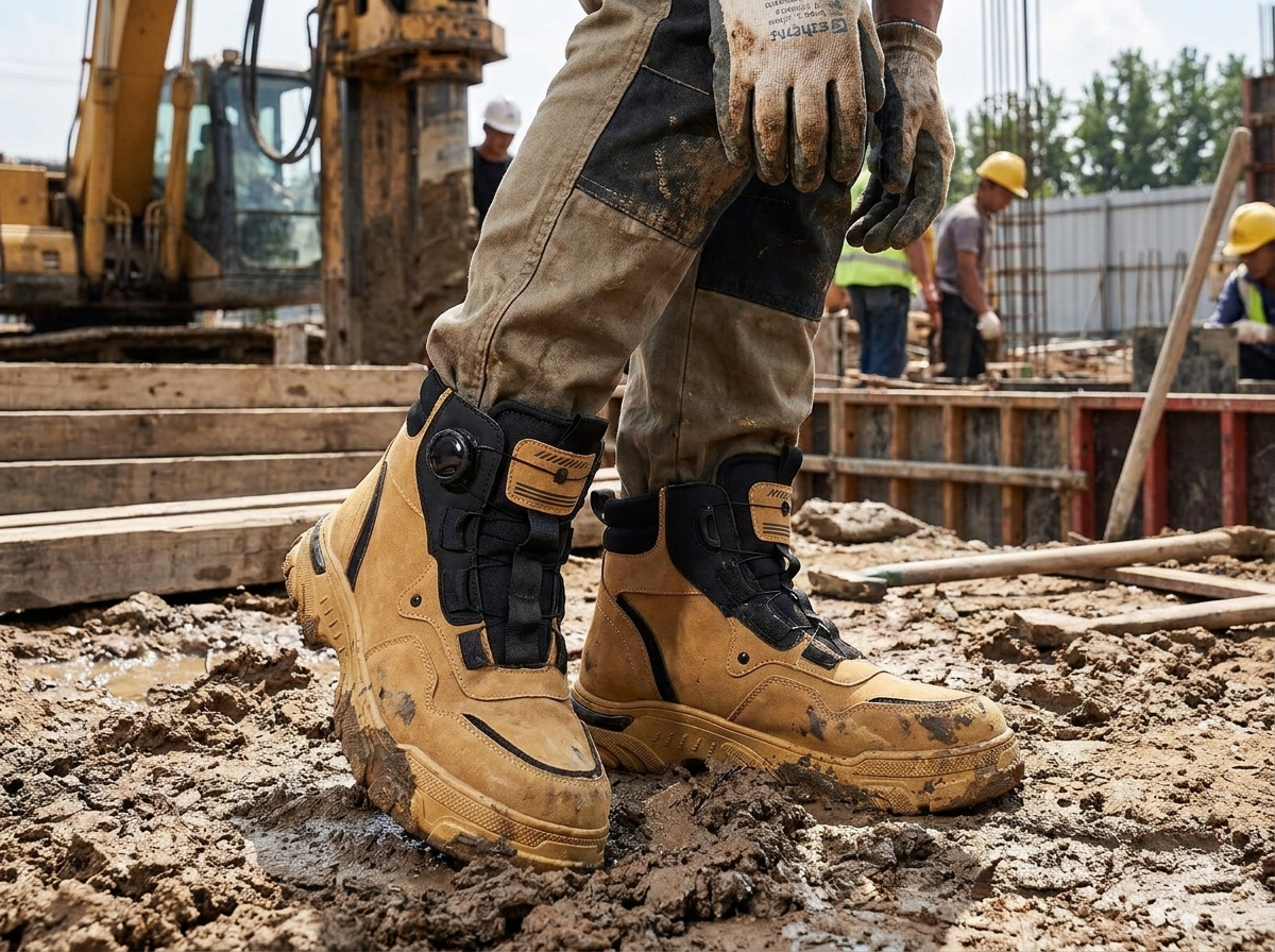 Mens Rugged Heavy Duty Boots Work Shoes lifestyle