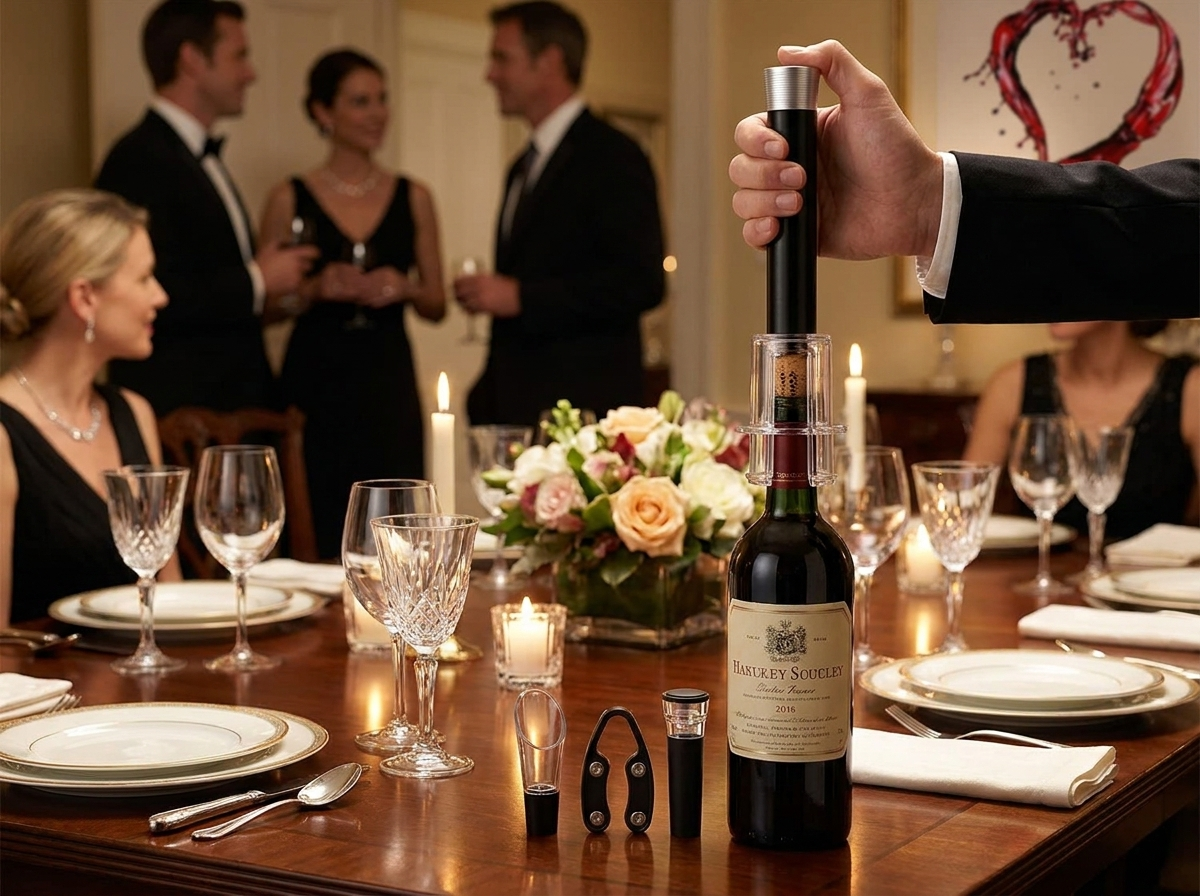 Air-Assist Wine Bottle Opening Set lifestyle