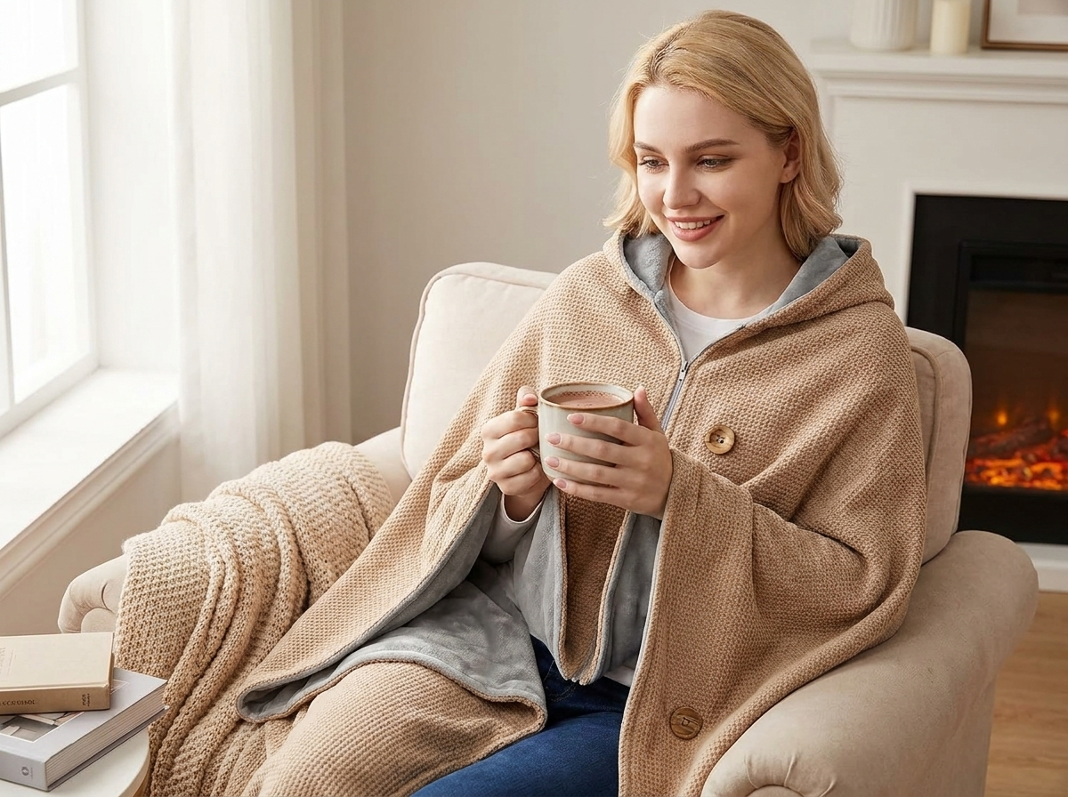Portable Heated Shawl Blanket lifestyle
