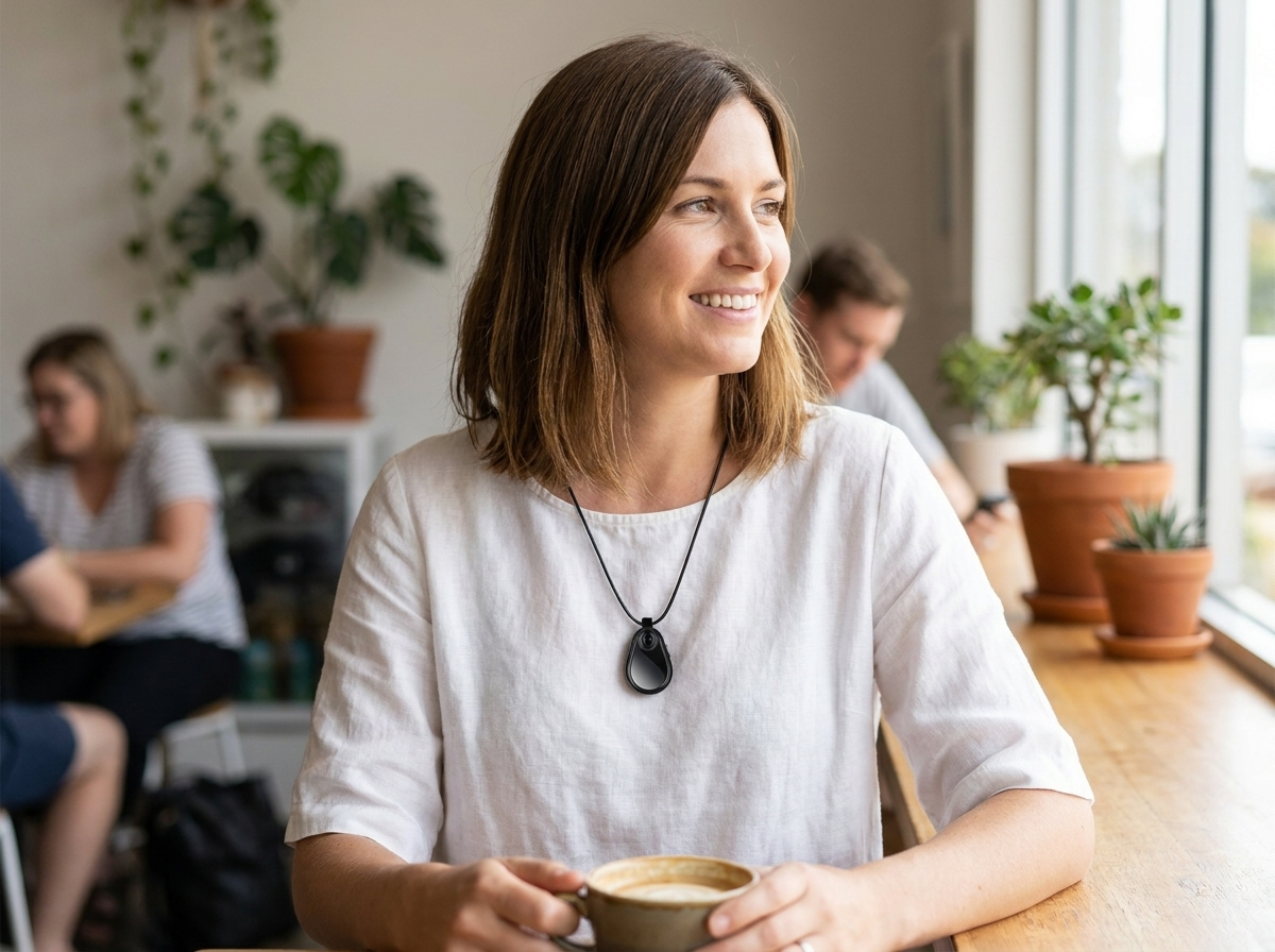 Hidden Camera Necklace with Audio and Video lifestyle