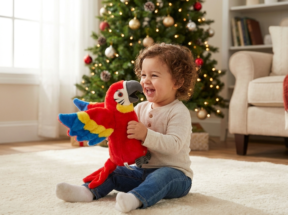Talking and Music-Playing Parrot Plush lifestyle