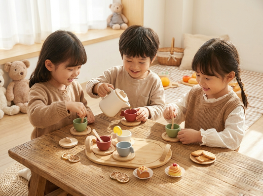 Children's Pretend Afternoon Tea Set lifestyle