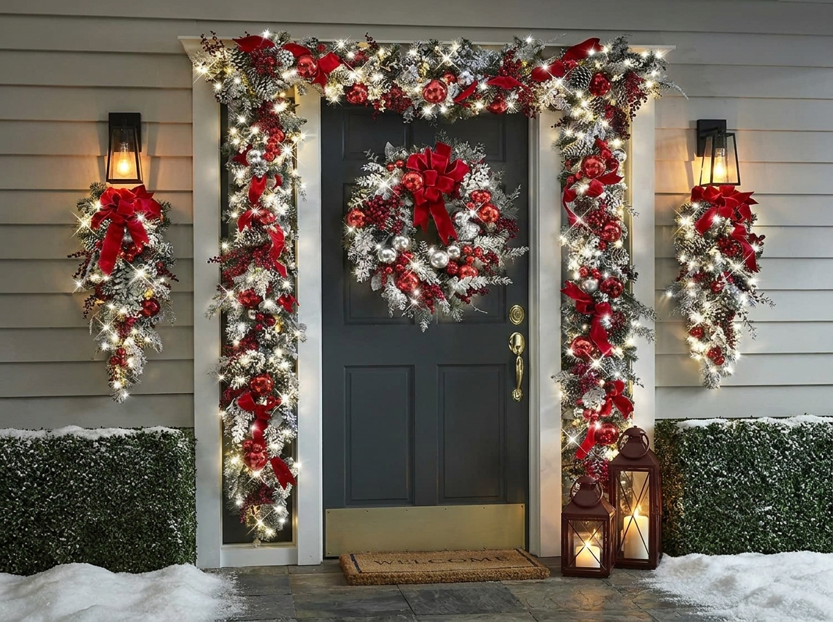 Christmas Door Decorations lifestyle