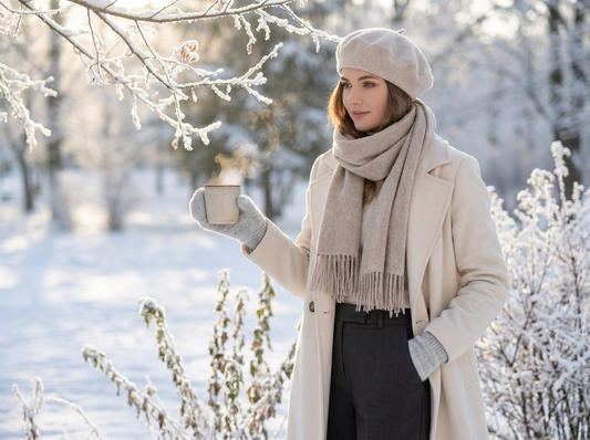 Cashmere Knit Mittens lifestyle