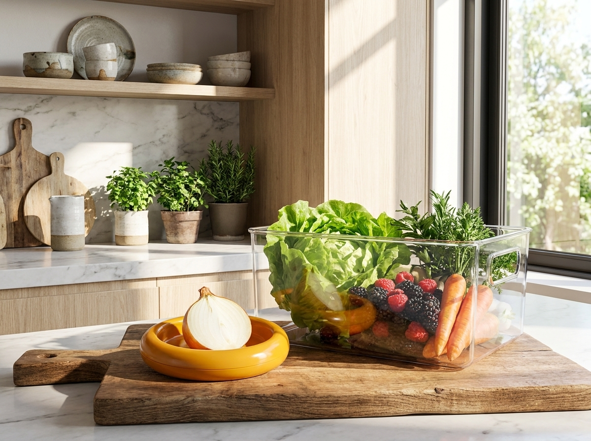 Fruit and Vegetable Fresh-Keep Storage Box lifestyle