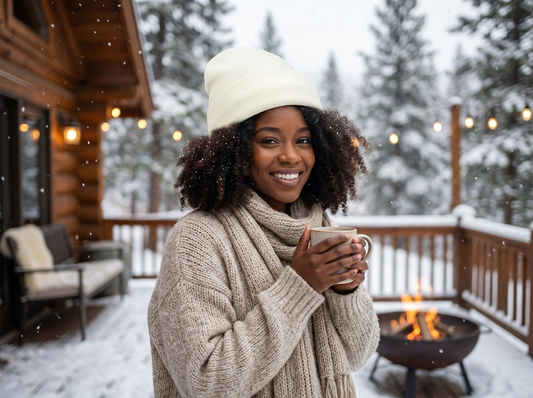 Satin Lined Hat Beanie Cap for Women lifestyle