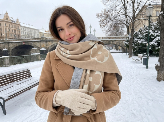 Luxury Faux Cashmere Winter Scarf lifestyle